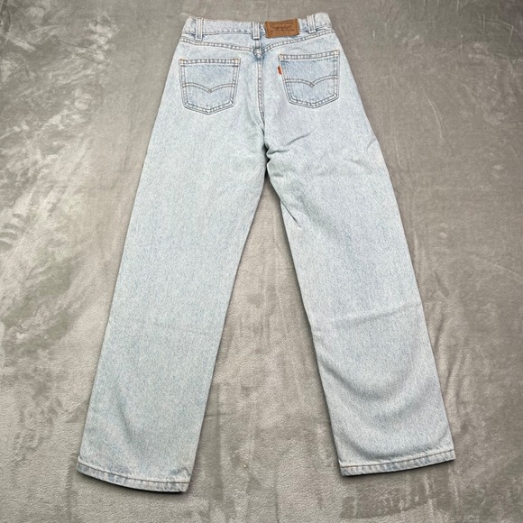 VTG Levis 560 Jeans Women 14 Blue Loose Fit Straight Leg Orange Tab Made in USA - Picture 3 of 10